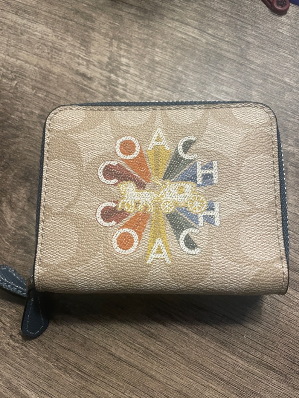 Coach Radial Rainbow Double Zip Wallet